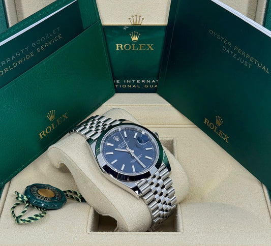 Rolex Datejust 41mm, Stainless Steel, Blue, Jubilee, Ref# 126300-0002, dated 2025
