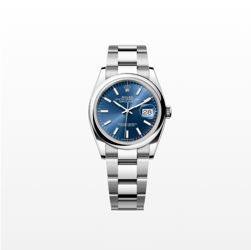 Rolex Datejust 36mm, Stainless Steel, Blue, Oyster, Ref# 126200-0006, dated 2025