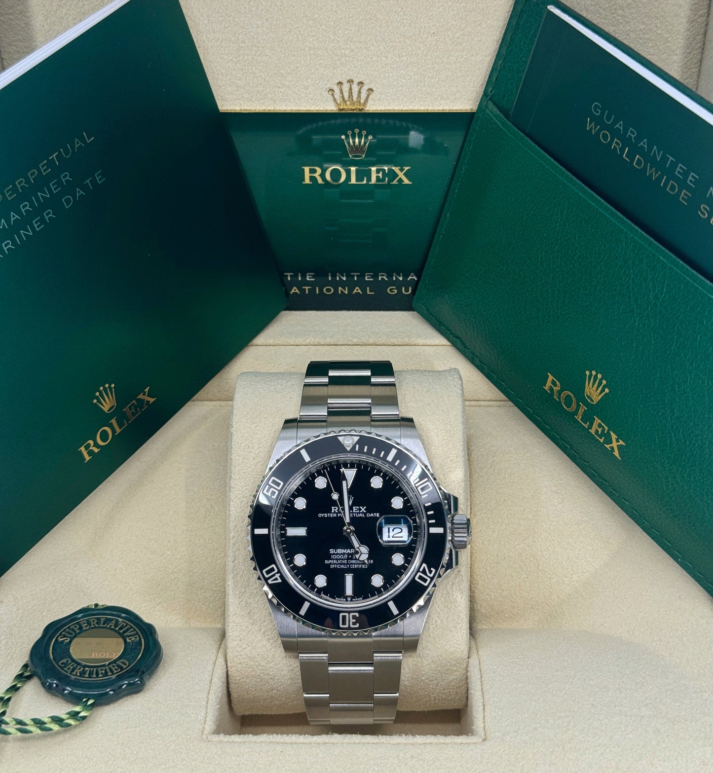 Pre-owned Rolex Submariner 41mm, Date, Stainless Steel, Black, Ref# 126610LN, dated 2024