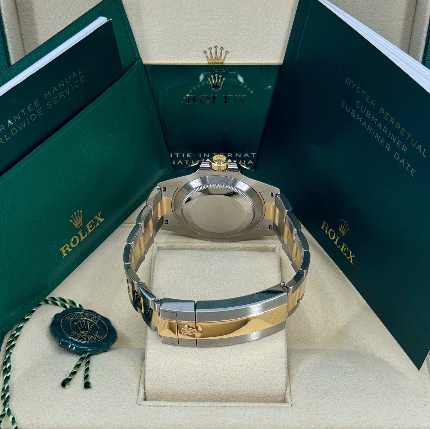 Rolex Submariner 41mm, Date, 18k YG & Stainless Steel, Blue, Ref# 126613LB, dated 2025