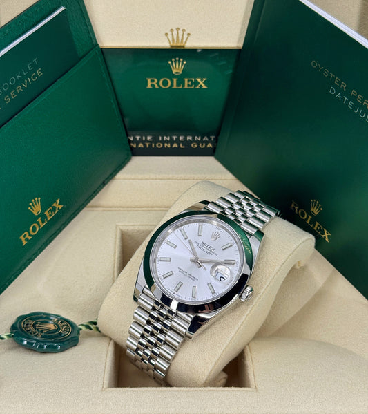 Rolex Datejust 41mm, Stainless Steel, Silver, Jubilee, Ref# 126300-0004, dated 2025