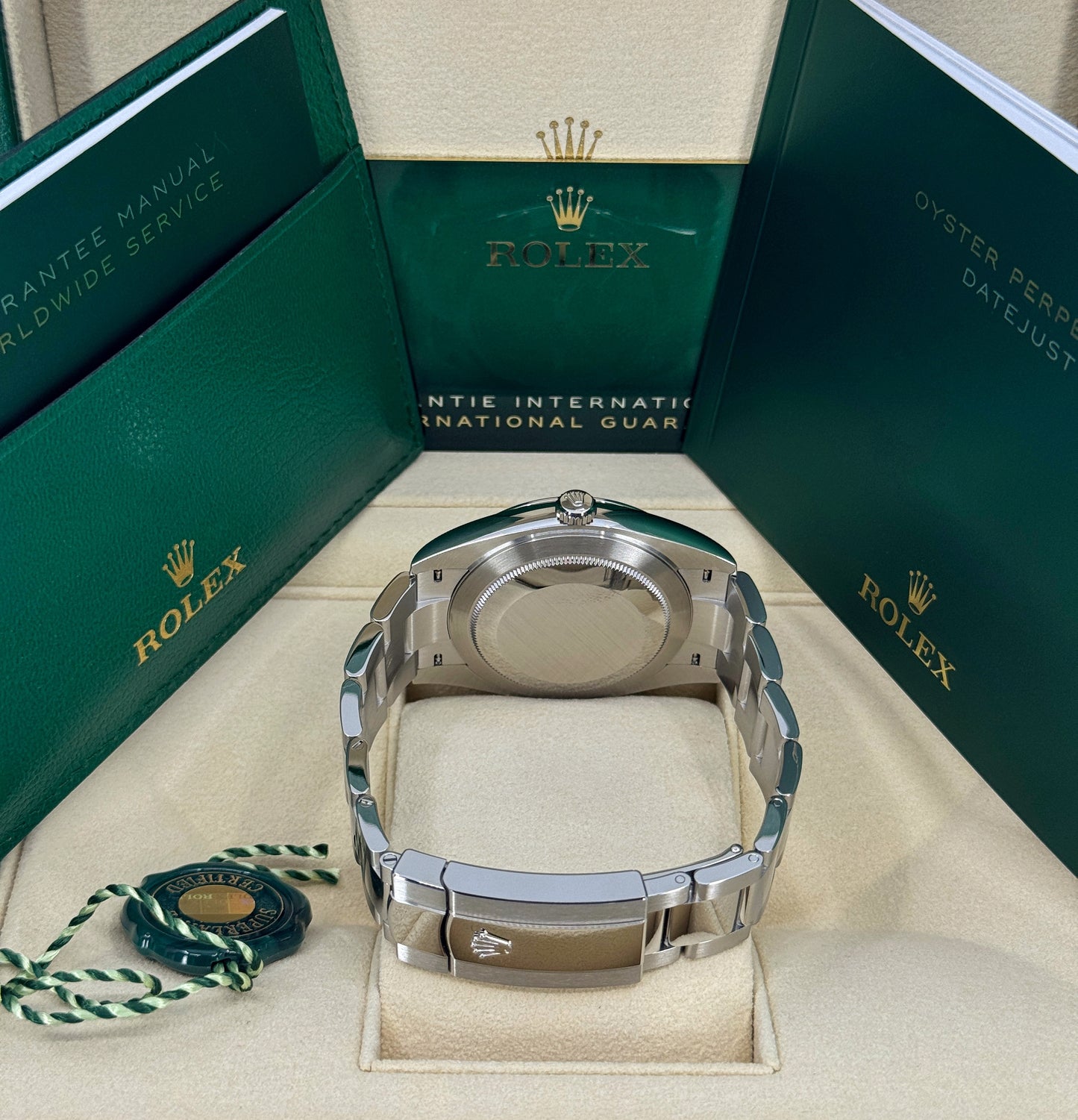 Rolex Datejust 41mm, Stainless Steel, Wimbledon, Slate, Oyster, Ref# 126300-0013, dated 2025