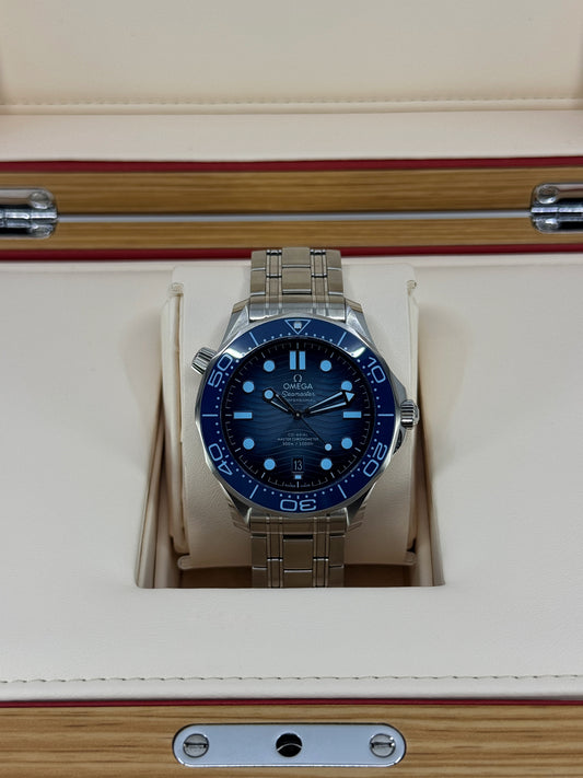 Omega Seamaster Professional Diver 300M, 42mm, Stainless Steel, Summer Blue, Ref# 210.30.42.20.03.003, dated 2026