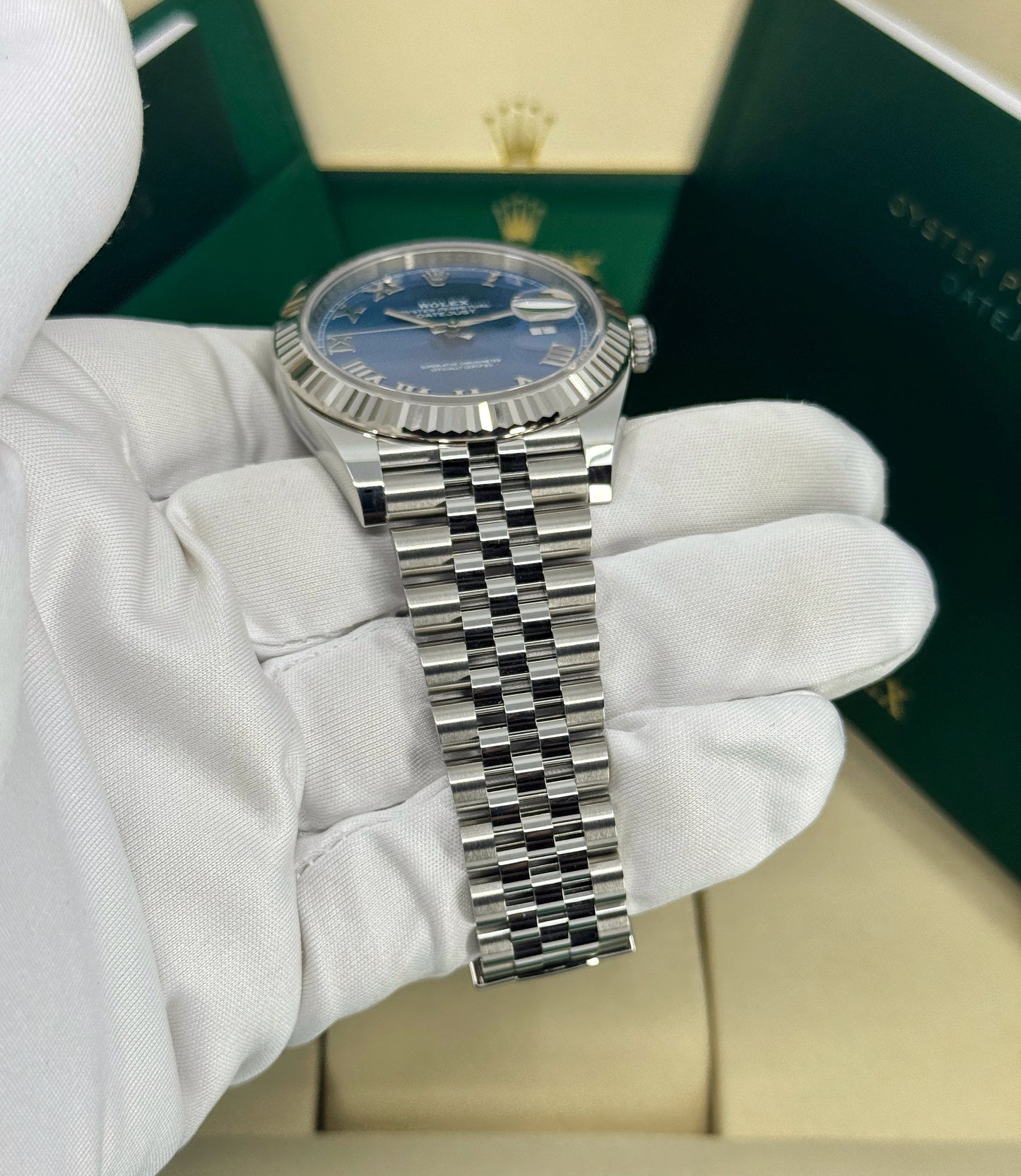 Rolex Datejust 41mm, Stainless Steel, Blue Roman, Jubilee, Ref# 126334-0026, dated 2025