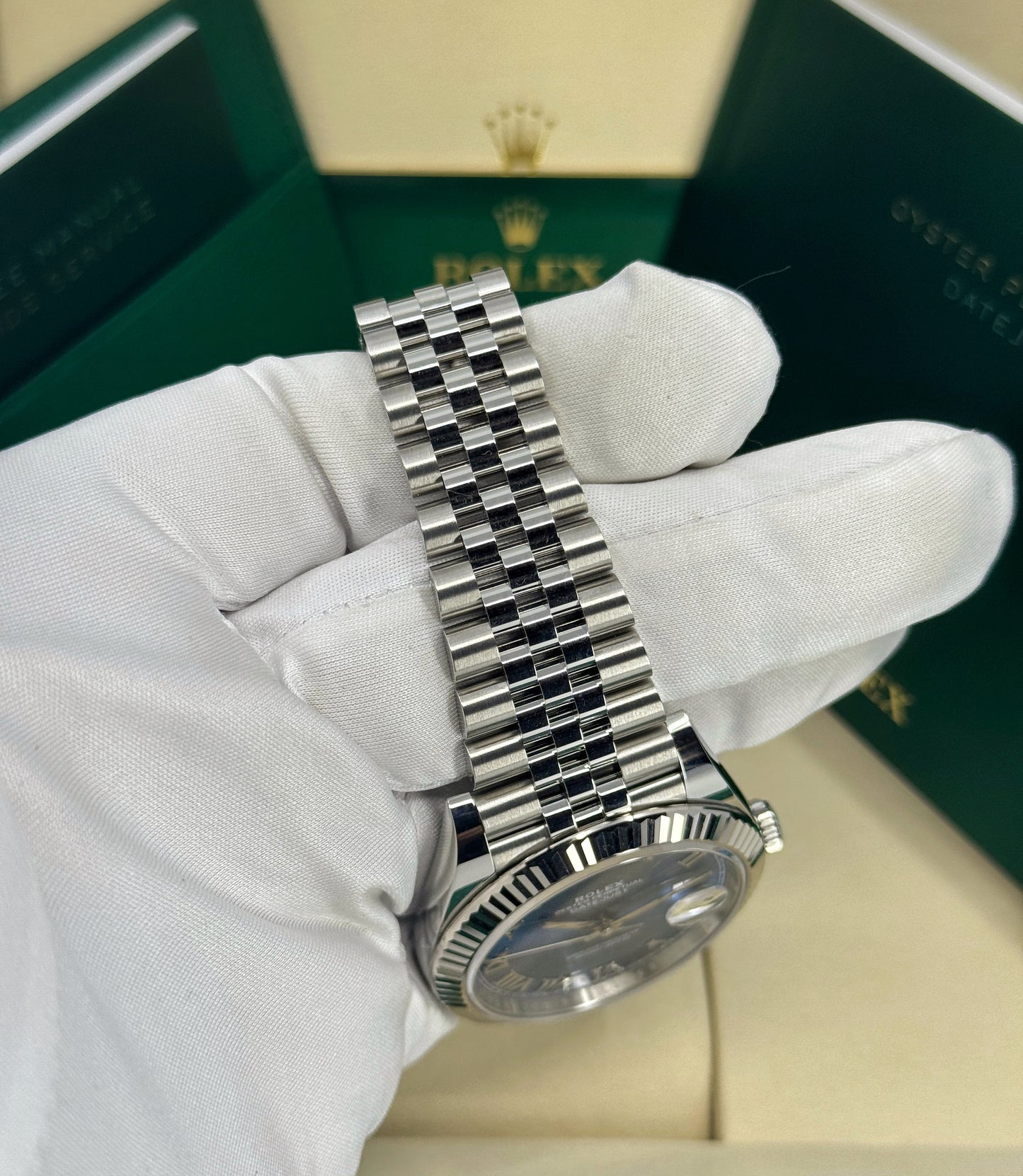 Rolex Datejust 41mm, Stainless Steel, Blue Roman, Jubilee, Ref# 126334-0026, dated 2025