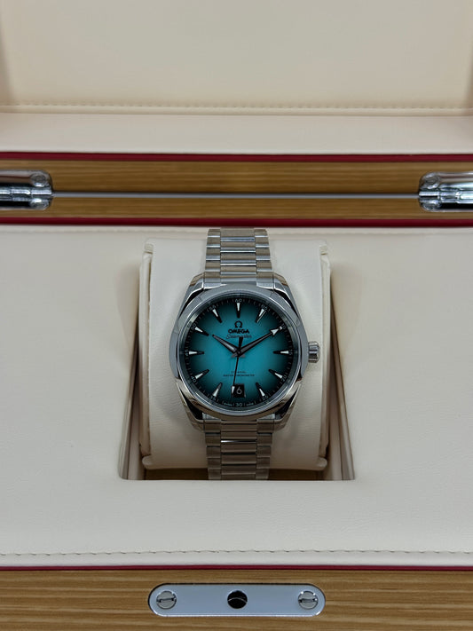 Omega Seamaster Aqua Terra 150M 38mm, Steel, Turquoise, Ref# 220.10.38.20.03.005, dated 2026
