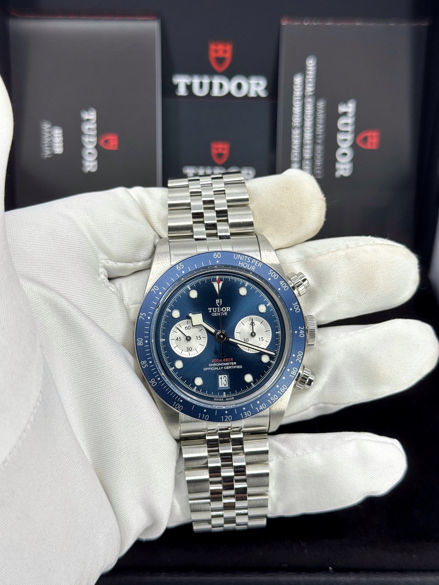 Tudor Black Bay Chrono 41mm, Boutique Edition, Blue, Ref# 79360B-0002, dated 2025