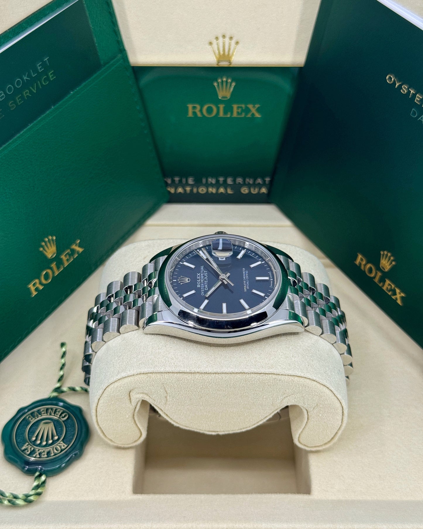 Rolex Datejust 36mm, Stainless Steel, Blue, Jubilee, Ref# 126200-0005, dated 2025