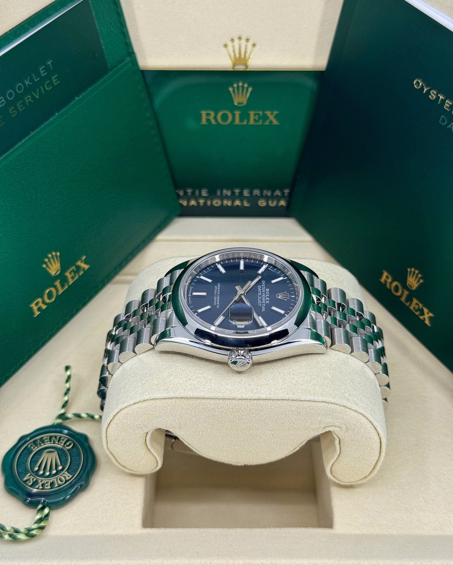 Rolex Datejust 36mm, Stainless Steel, Blue, Jubilee, Ref# 126200-0005, dated 2025