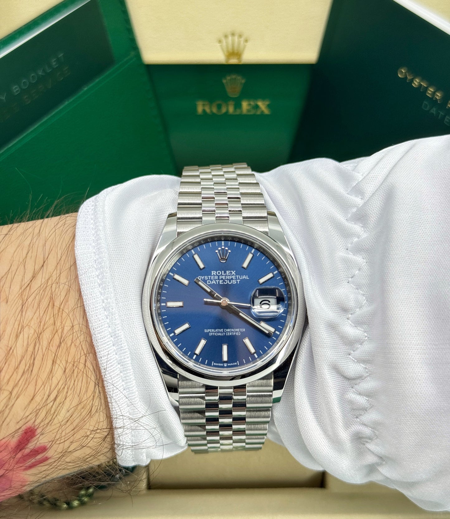 Rolex Datejust 36mm, Stainless Steel, Blue, Jubilee, Ref# 126200-0005, dated 2025