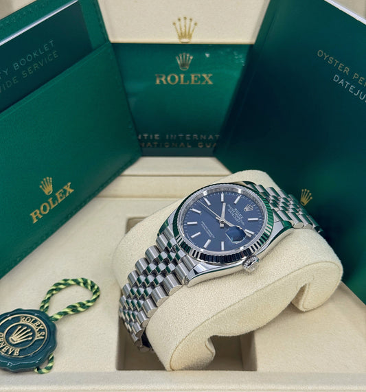 Rolex Datejust 36mm, Stainless Steel, Blue, Jubilee, Ref# 126234-0017, dated 2025