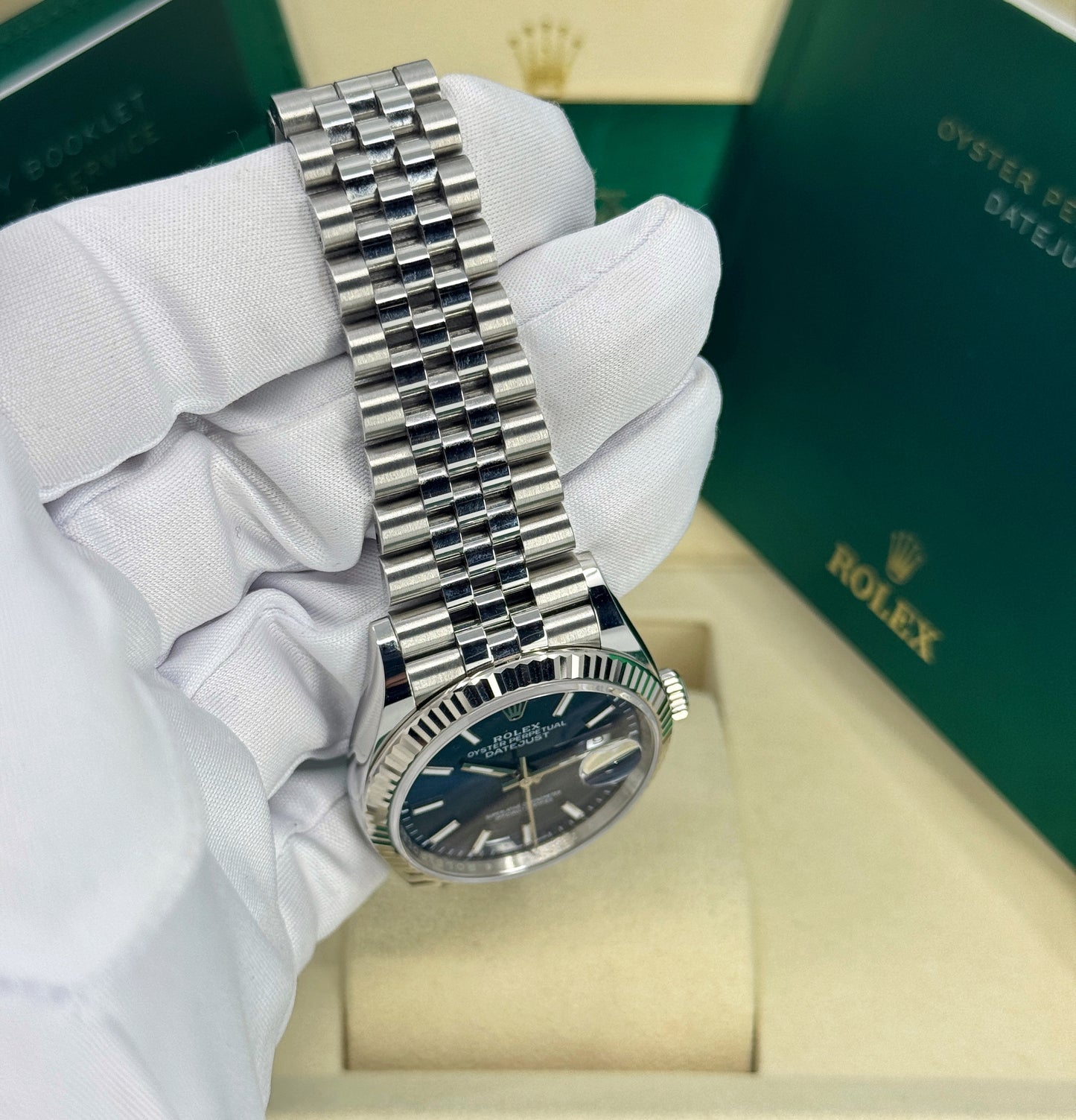 Rolex Datejust 36mm, Stainless Steel, Blue, Jubilee, Ref# 126234-0017, dated 2025