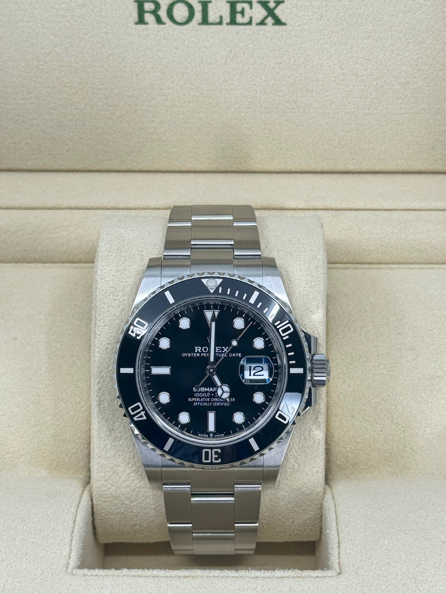 Pre-owned Rolex Submariner 41mm, Date, Stainless Steel, Black, Ref# 126610LN, dated 2024