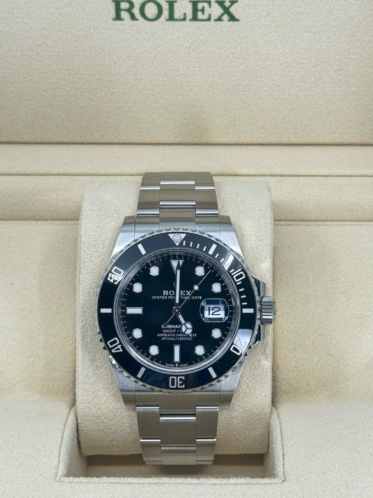 Pre-owned Rolex Submariner 41mm, Date, Stainless Steel, Black, Ref# 126610LN, dated 2024