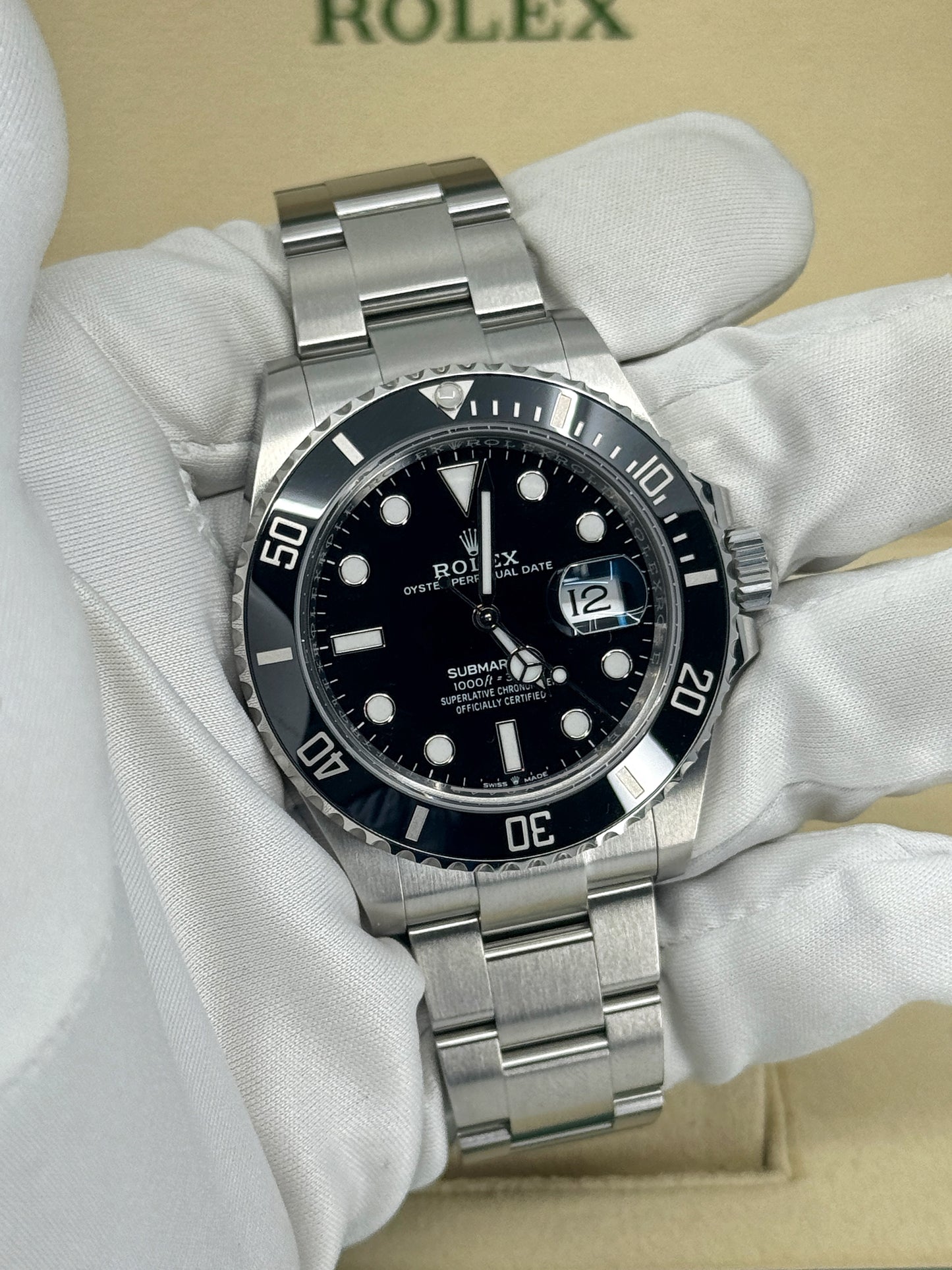 Pre-owned Rolex Submariner 41mm, Date, Stainless Steel, Black, Ref# 126610LN, dated 2024