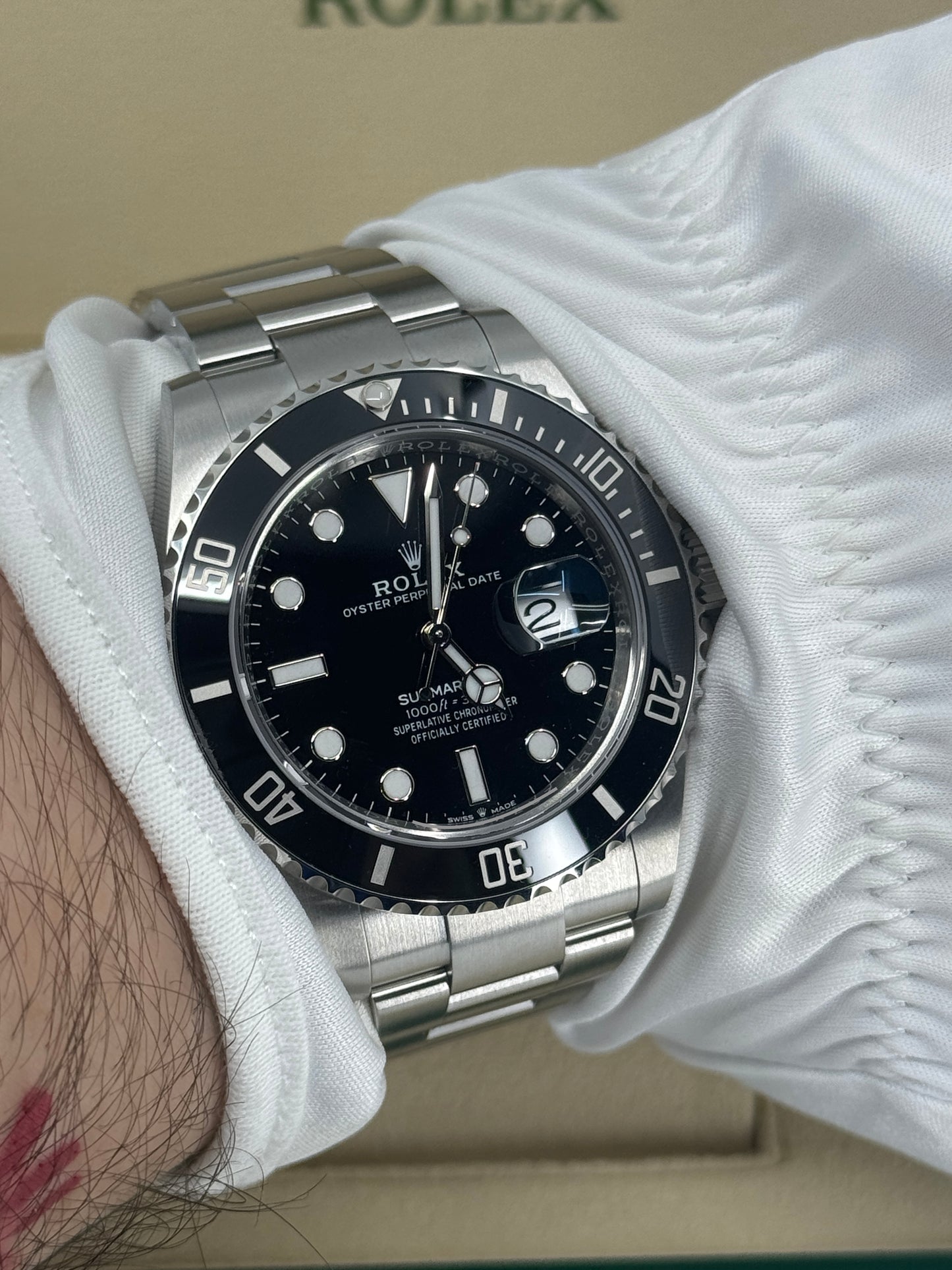 Pre-owned Rolex Submariner 41mm, Date, Stainless Steel, Black, Ref# 126610LN, dated 2024