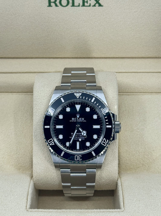 Pre-owned Rolex Submariner 41mm, No Date, Stainless Steel, Black, Ref# 124060, dated 2025