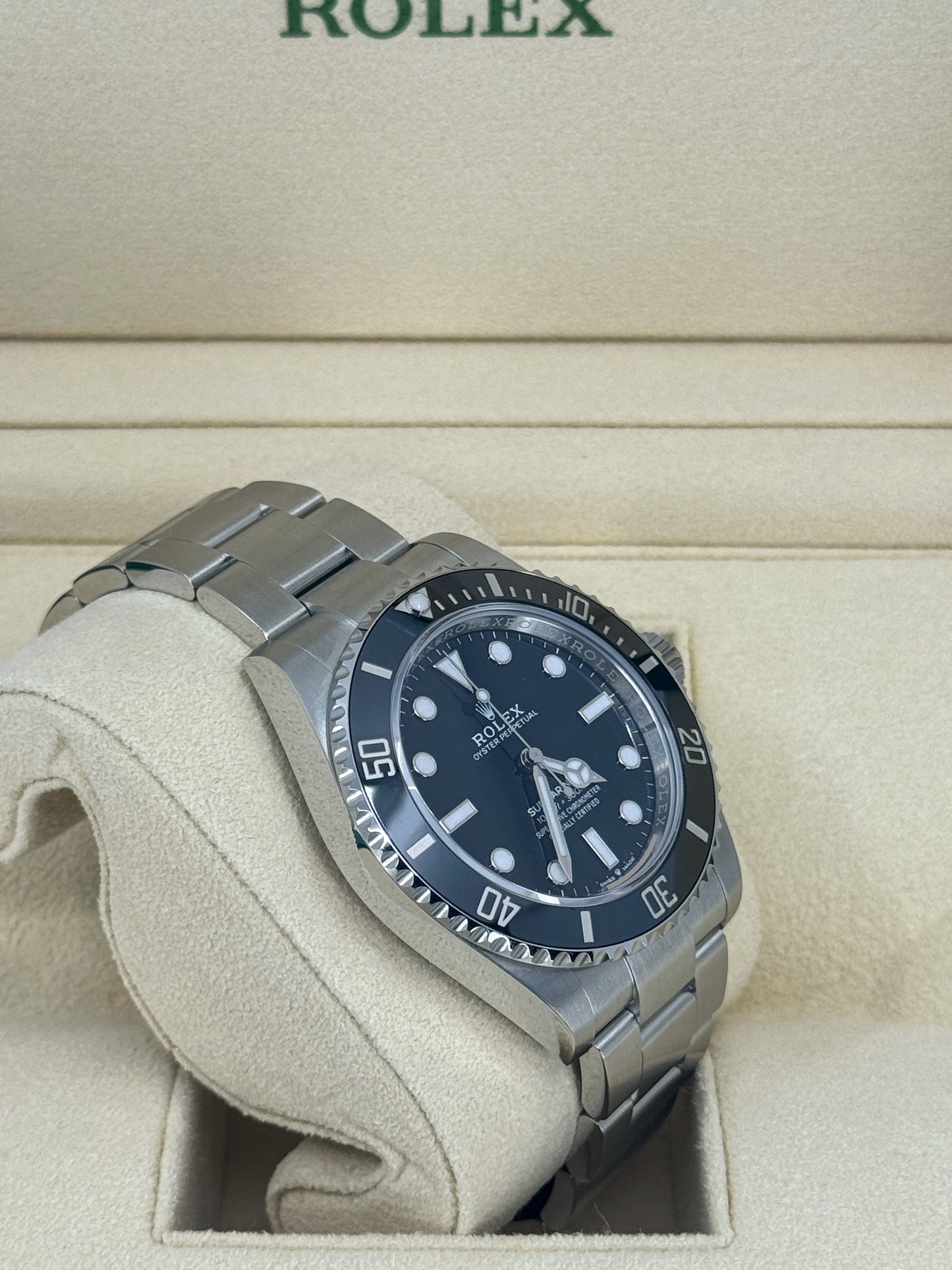 Pre-owned Rolex Submariner 41mm, No Date, Stainless Steel, Black, Ref# 124060, dated 2024