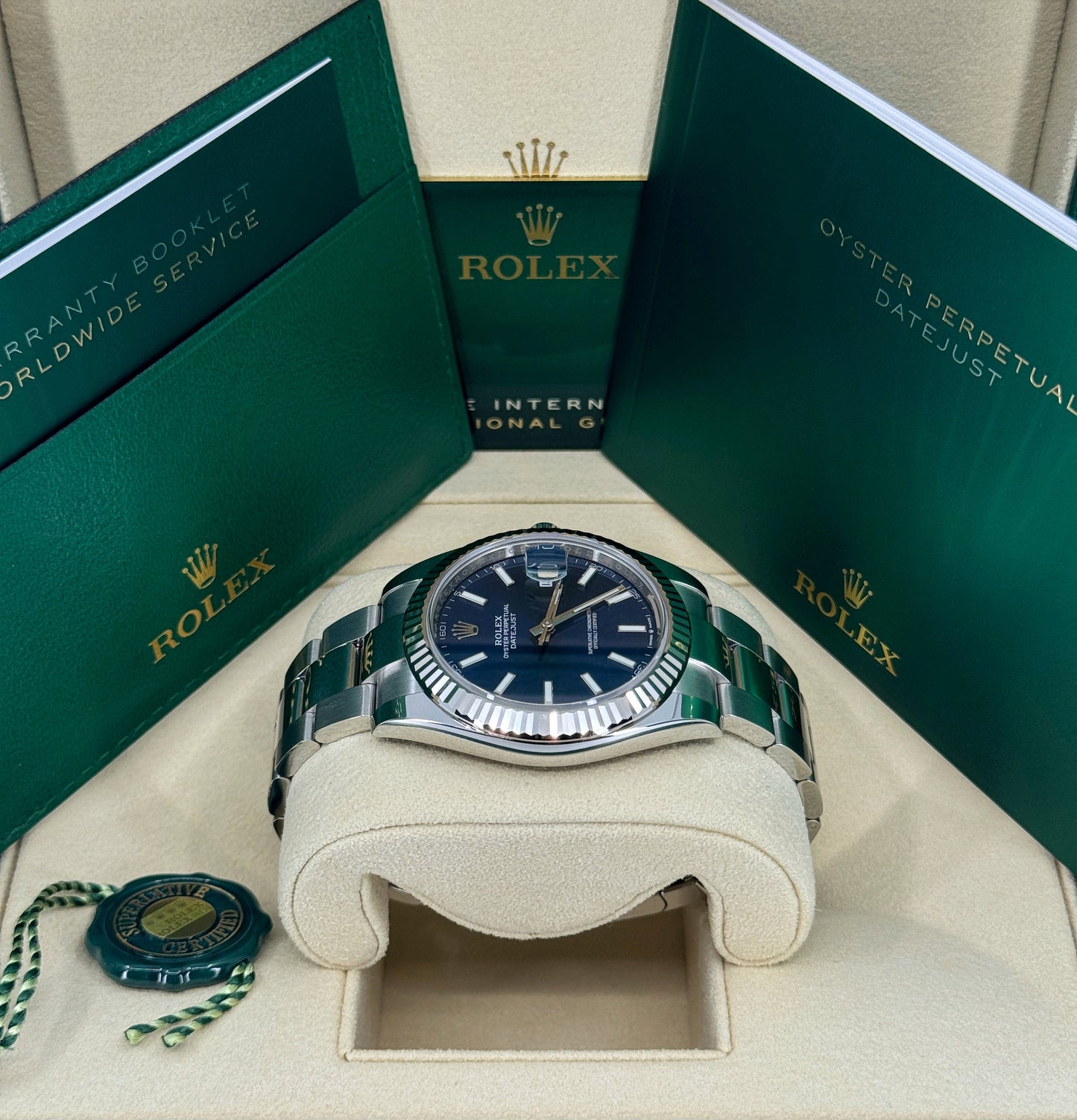 Rolex Datejust 41mm, Stainless Steel, Blue, Oyster, Ref# 126334-0001, dated 2025