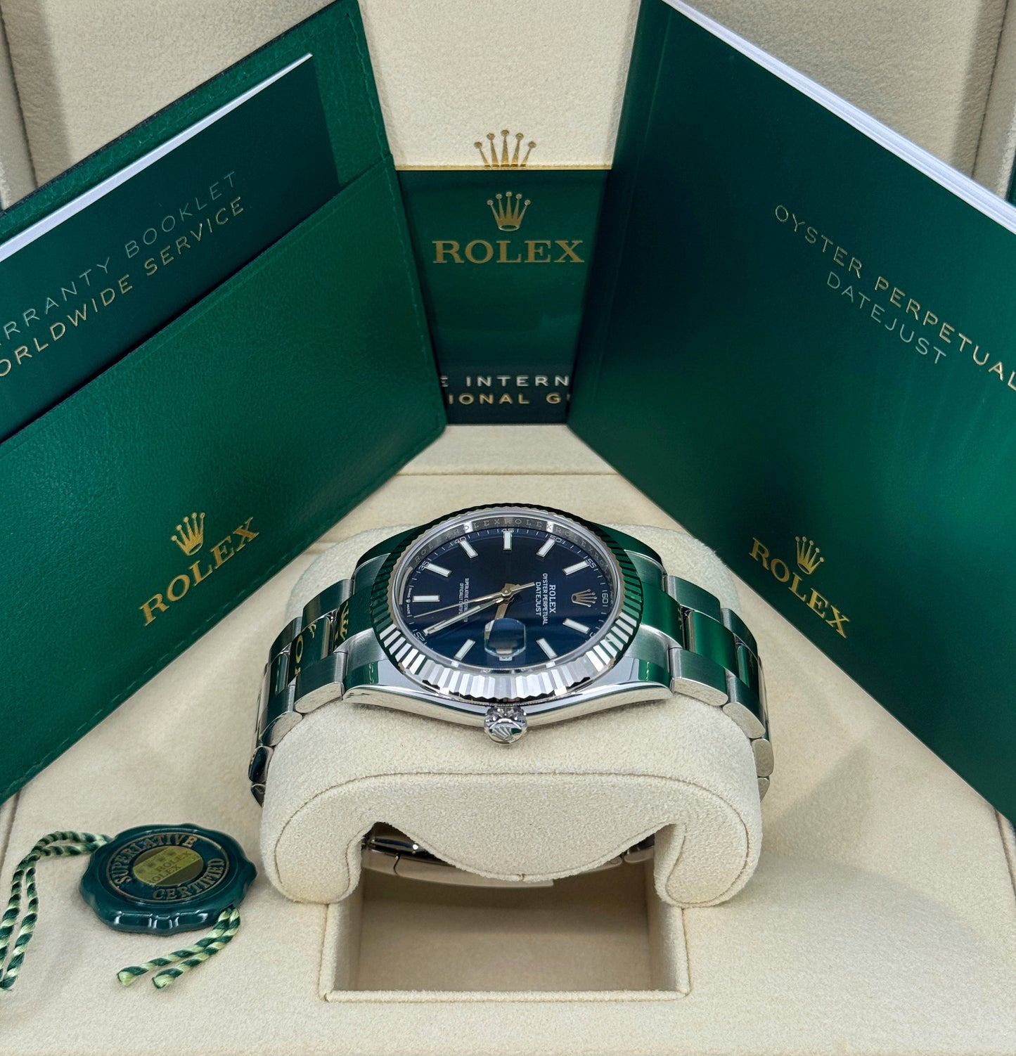 Rolex Datejust 41mm, Stainless Steel, Blue, Oyster, Ref# 126334-0001, dated 2025