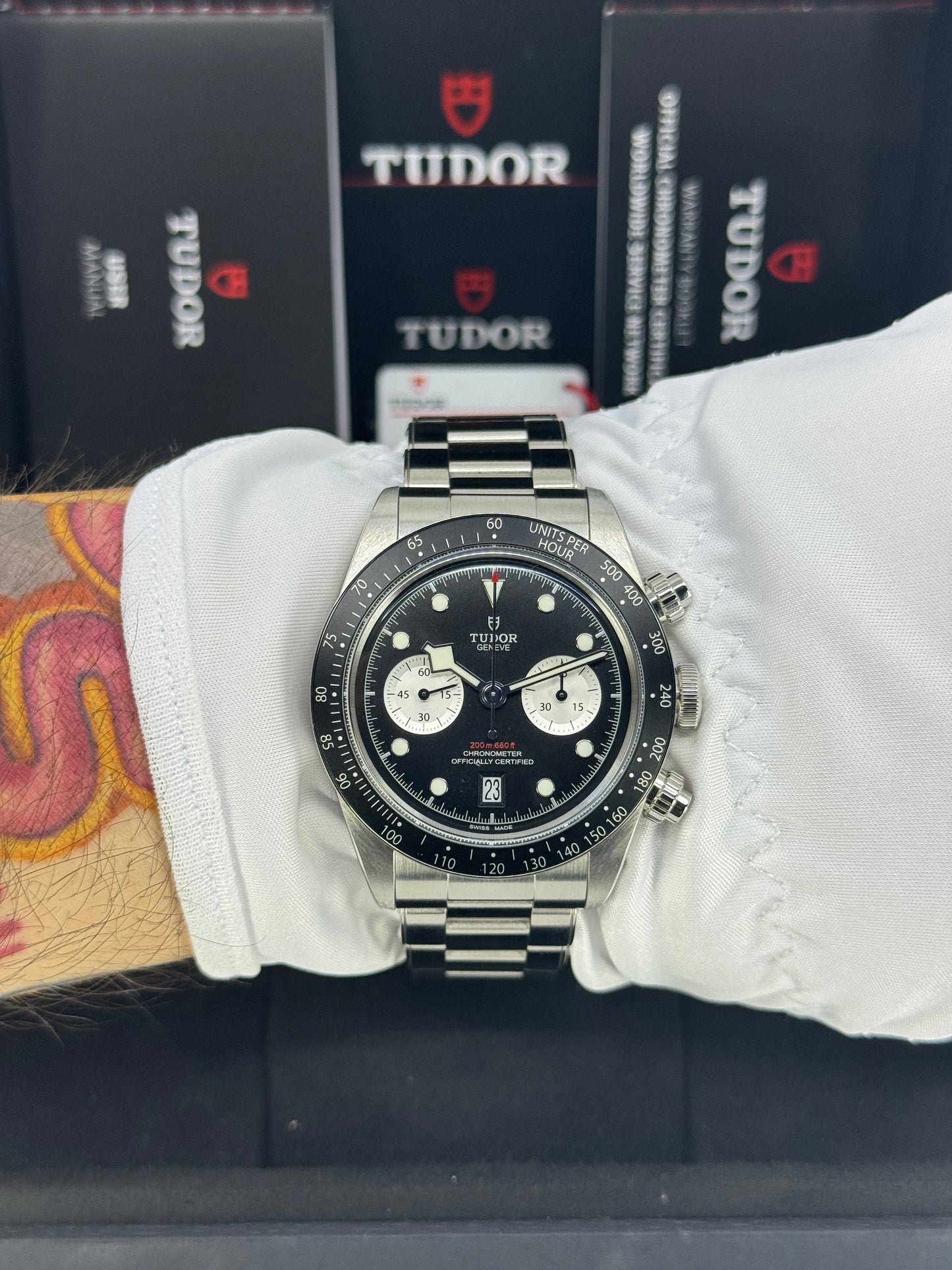 Tudor Black Bay Chrono 41mm, Black, Ref# 79360N-0001, dated 2024
