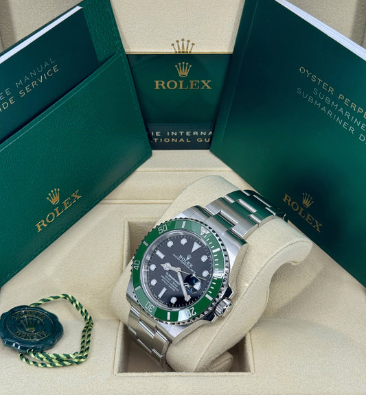 Rolex Submariner 41mm, Date, Stainless Steel, MKII, Kermit/Starbucks, Ref# 126610LV, dated 2025