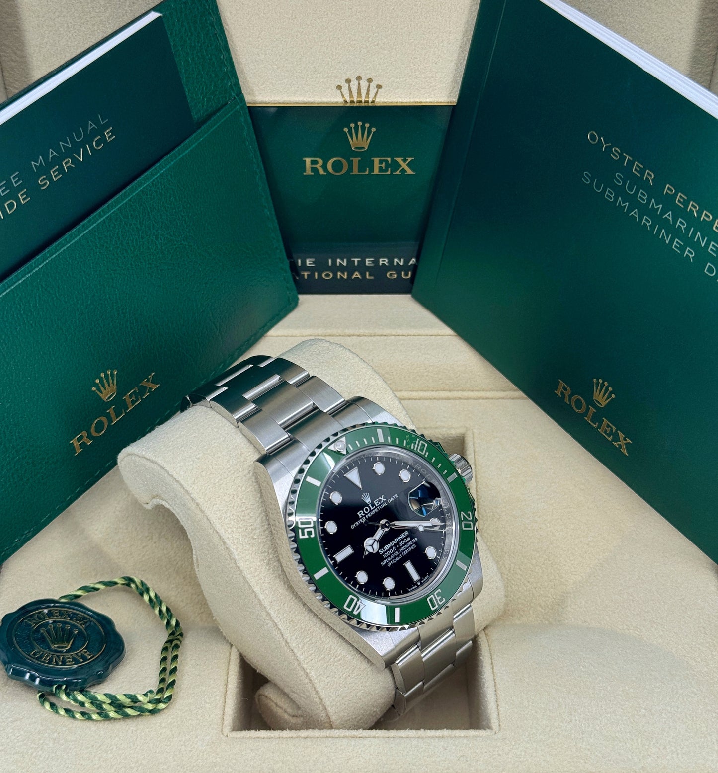Rolex Submariner 41mm, Date, Stainless Steel, MKII, Kermit/Starbucks, Ref# 126610LV, dated 2025