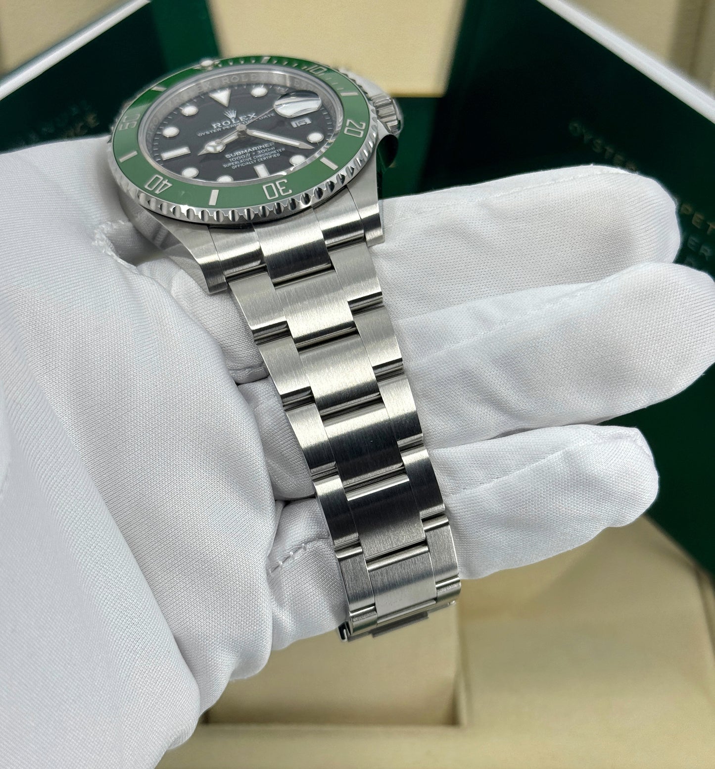 Rolex Submariner 41mm, Date, Stainless Steel, MKII, Kermit/Starbucks, Ref# 126610LV, dated 2025