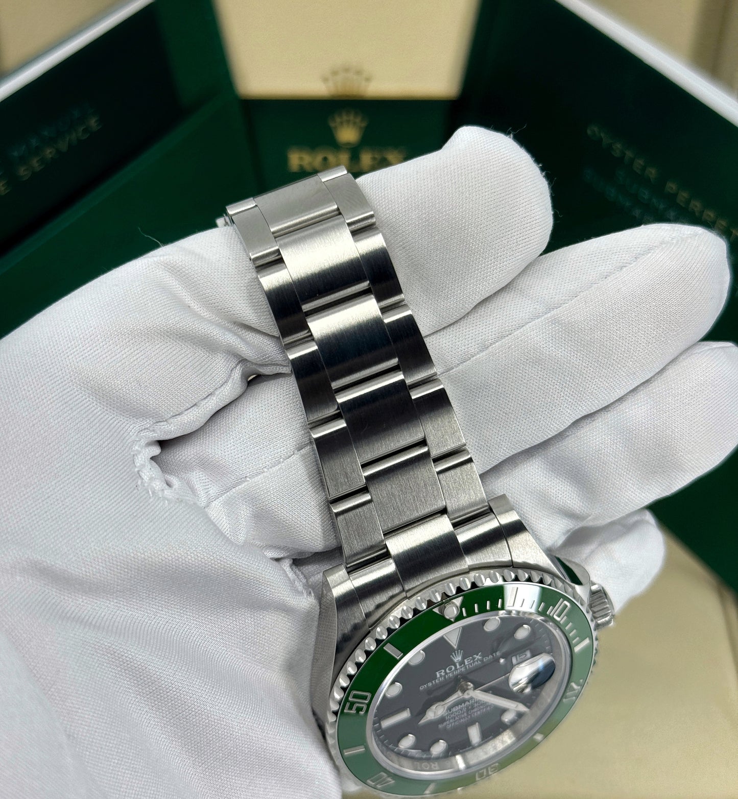 Rolex Submariner 41mm, Date, Stainless Steel, MKII, Kermit/Starbucks, Ref# 126610LV, dated 2025