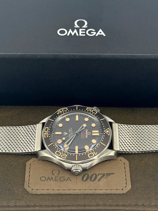 Omega Seamaster Diver 300M, James Bond 007, No Time To Die Edition, 42mm, Titanium, Brown, Ref# 210.90.42.20.01.001, dated 2026
