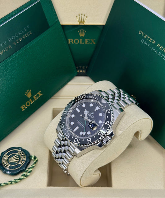 Rolex GMT-Master II 40mm, Stainless Steel, Bruce Wayne, Jubilee, Ref# 126710GRNR-0003, dated 2026