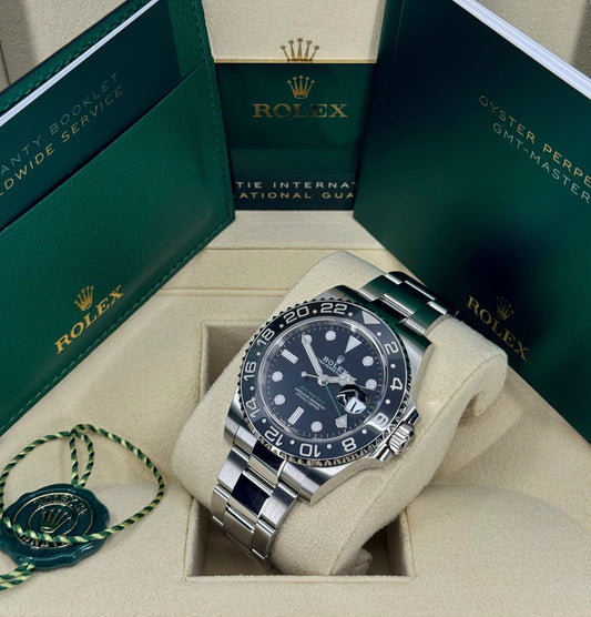 Rolex GMT-Master II 40mm, Stainless Steel, Bruce Wayne, Oyster, Ref# 126710GRNR-0004, dated 2026