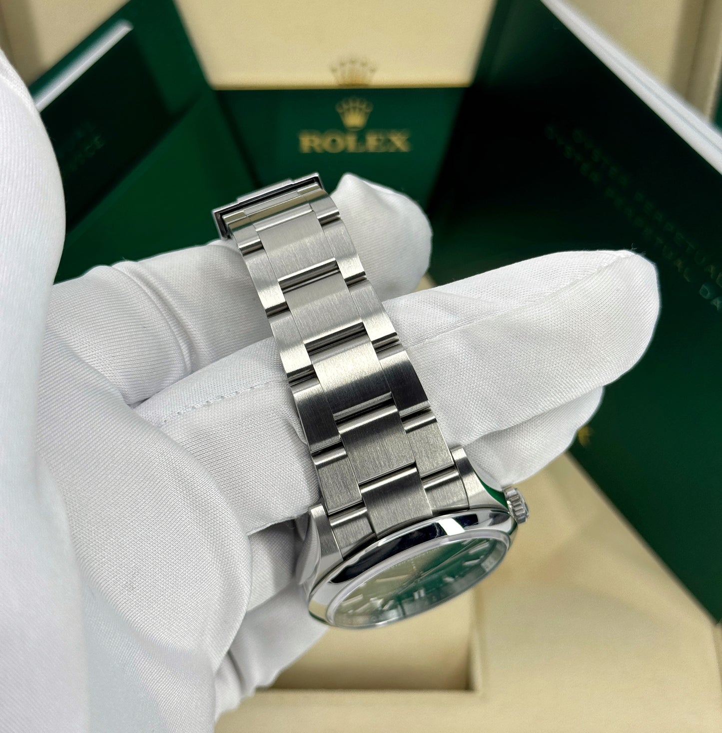 Rolex Oyster Perpetual 36mm, Stainless Steel, Green, Ref# 126000-0005, dated 2025