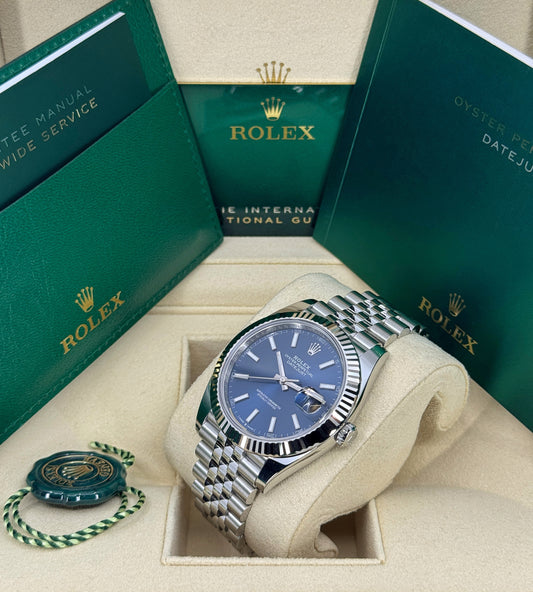 Rolex Datejust 41mm, Stainless Steel, Blue, Jubilee, Ref# 126334-0002, dated 2025