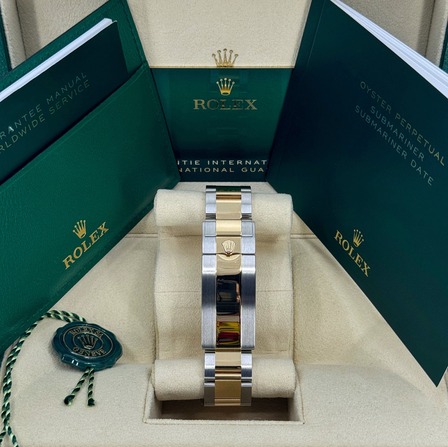 Rolex Submariner 41mm, Date, 18k YG & Stainless Steel, Blue, Ref# 126613LB, dated 2025