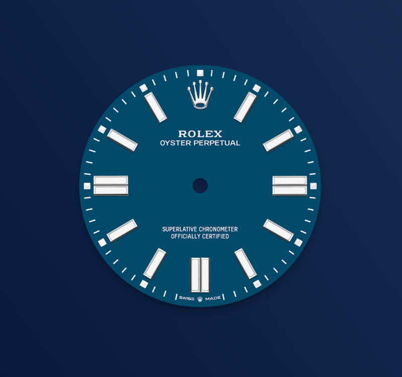Rolex Oyster Perpetual 41 mm, Stainless Steel, Med Blue, Ref# 134300-0009, dated 2025