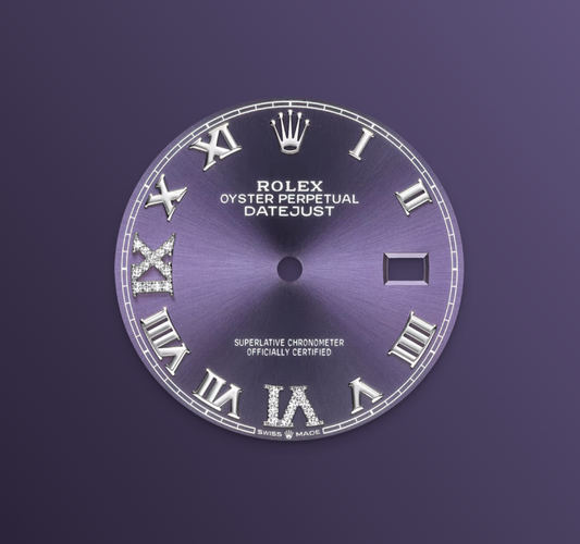 Rolex Datejust 36mm, Stainless Steel, Purple Roman Diamond, Oyster, Ref# 126234-0022, dated 2025