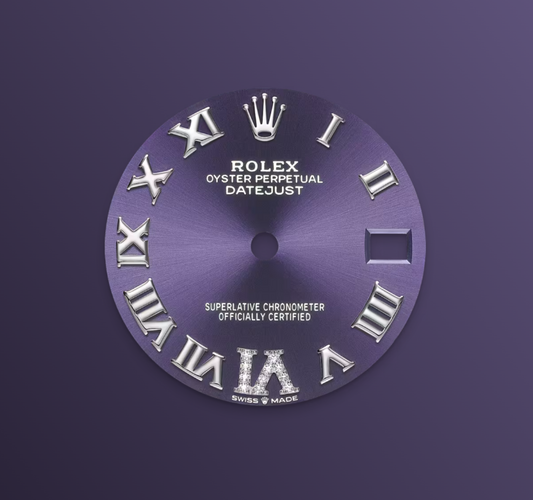 Rolex Datejust 31mm, Stainless Steel, Purple Roman VI Diamond, Oyster, Ref# 278274-0025, dated 2025