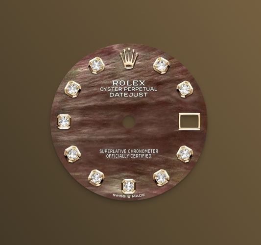 Rolex Datejust 31mm, 18k YG & Stainless Steel, Black Mother of Pearl Diamond, Oyster, Ref# 278273-0023, dated 2026