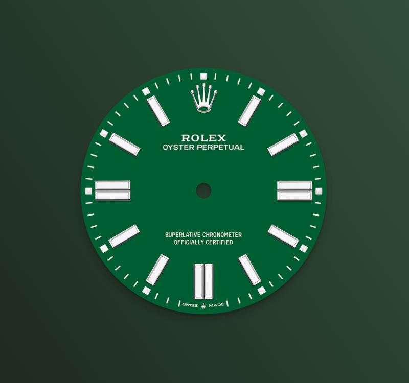 Rolex Oyster Perpetual 41 mm, Stainless Steel, Green, Ref# 134300-0004, dated 2025