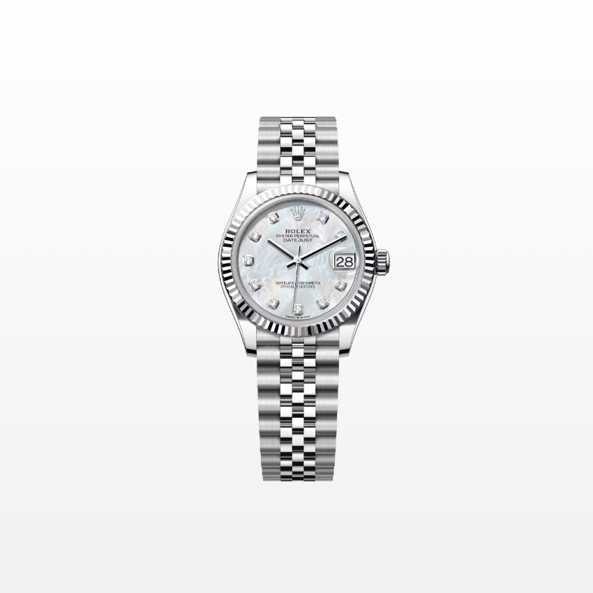 Rolex Datejust 31mm, Stainless Steel, Mother of Pearl Diamond, Jubilee, Ref# 278274-0006, dated 2025