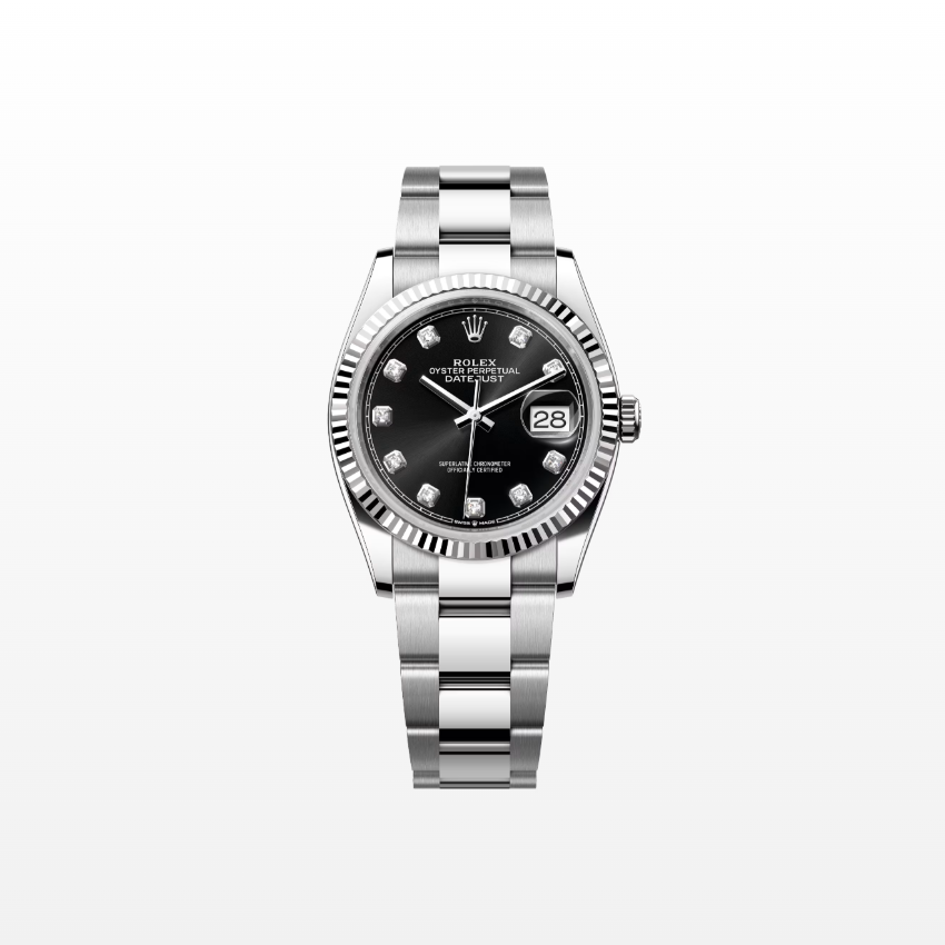 Rolex Datejust 36mm, Stainless Steel, Black Diamond, Oyster, Ref# 126234-0028, dated 2025