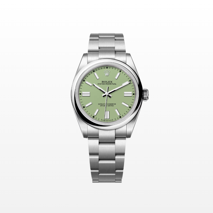 Rolex Oyster Perpetual 41 mm, Stainless Steel, Pistachio, Ref# 134300-0006, dated 2025