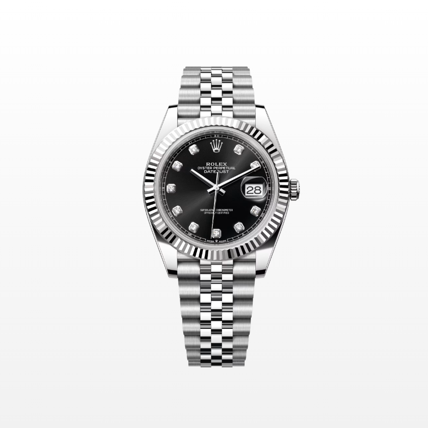 Rolex Datejust 41mm, Stainless Steel, Black Diamond, Jubilee, Ref# 126334-0012, dated 2025