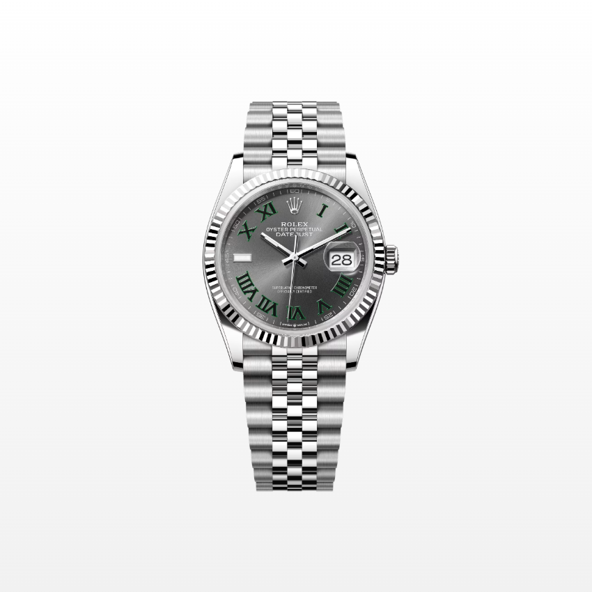 Rolex Datejust 36mm, Stainless Steel, Wimbledon, Slate, Jubilee, Ref# 126234-0045, dated 2025