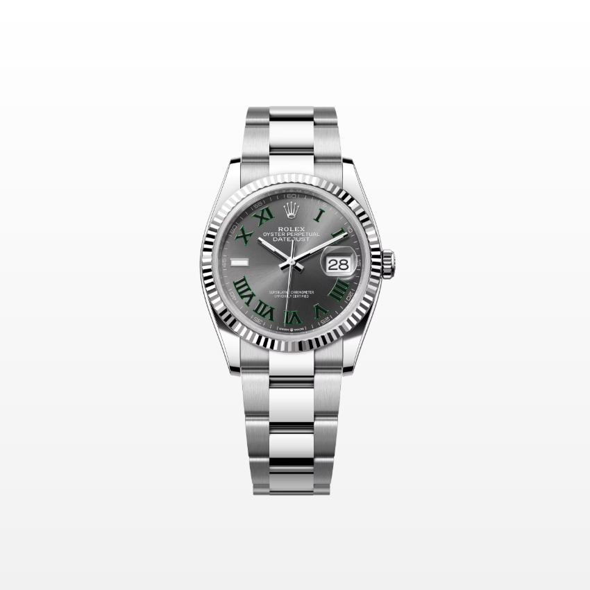 Rolex Datejust 36mm, Stainless Steel, Wimbledon, Slate, Oyster, Ref# 126234-0046, dated 2025