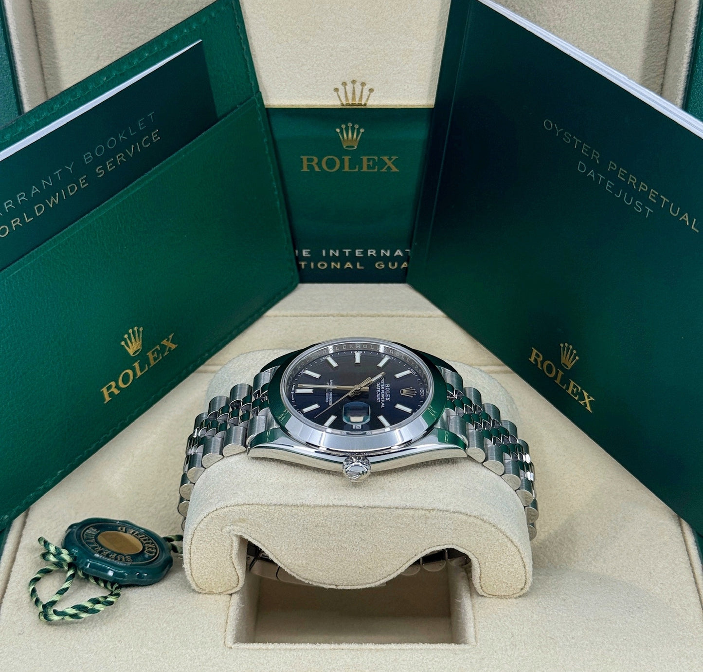 Rolex Datejust 41mm, Stainless Steel, Blue, Jubilee, Ref# 126300-0002, dated 2025
