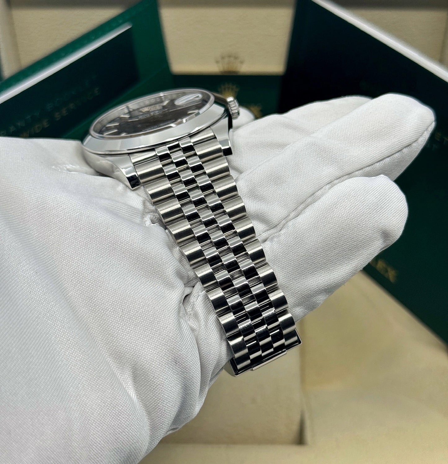 Rolex Datejust 41mm, Stainless Steel, Blue, Jubilee, Ref# 126300-0002, dated 2025