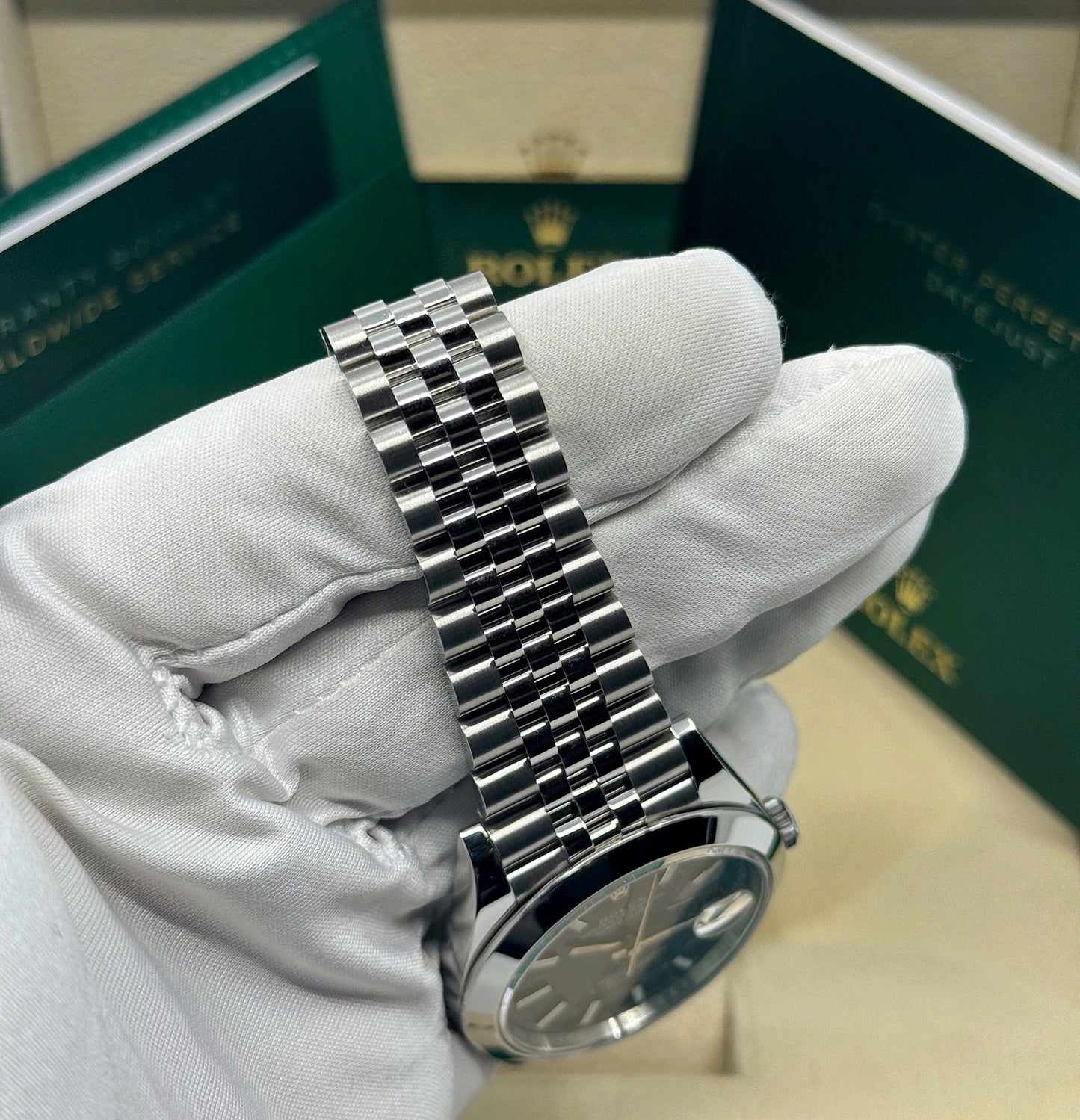Rolex Datejust 41mm, Stainless Steel, Blue, Jubilee, Ref# 126300-0002, dated 2025