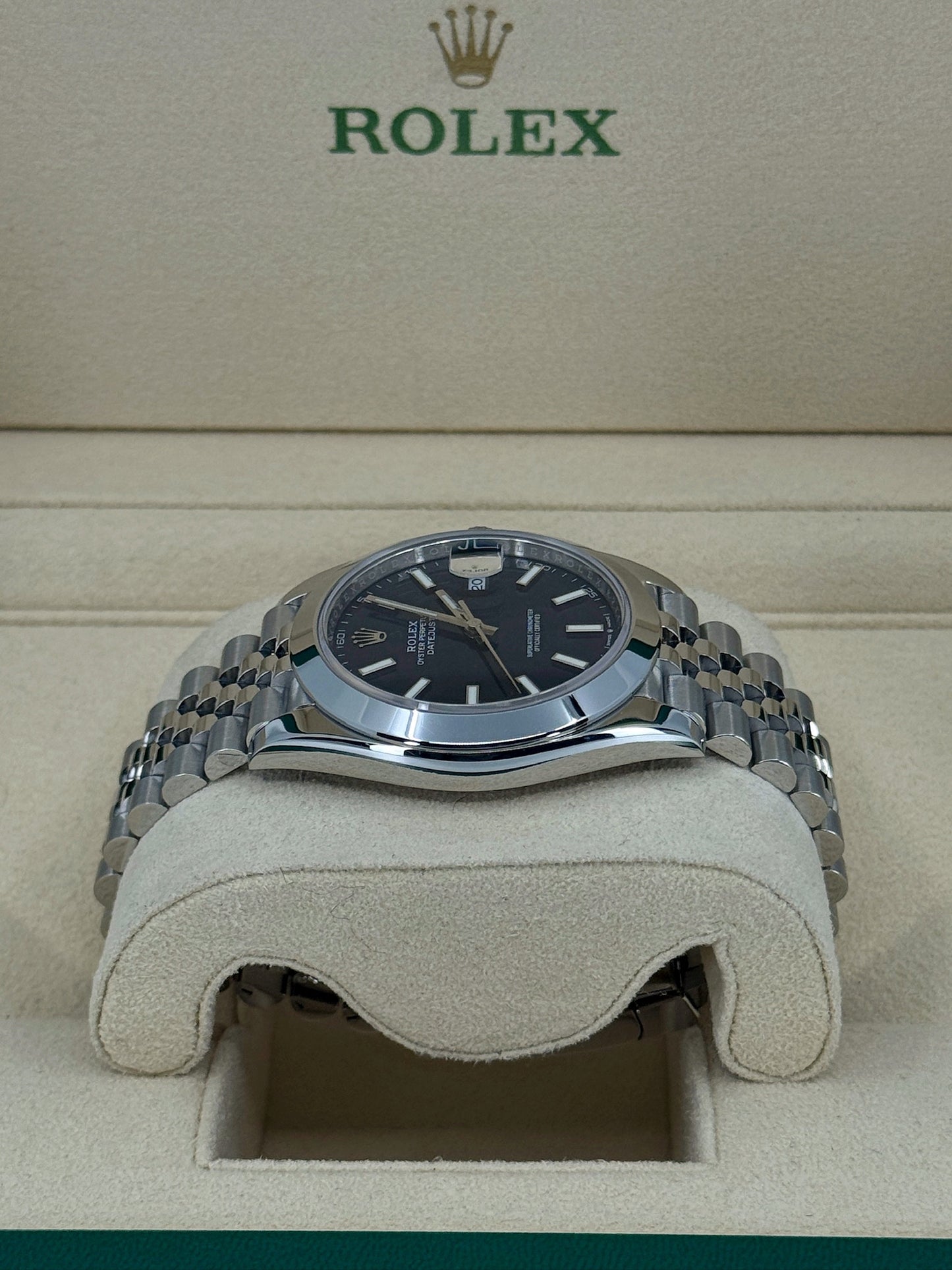 Pre-owned Rolex Datejust 41mm, Stainless Steel, Blue, Jubilee, Ref# 126300-0002, dated 2024